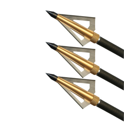 12x 125-grain Gold/Silver Screw-in Broadheads