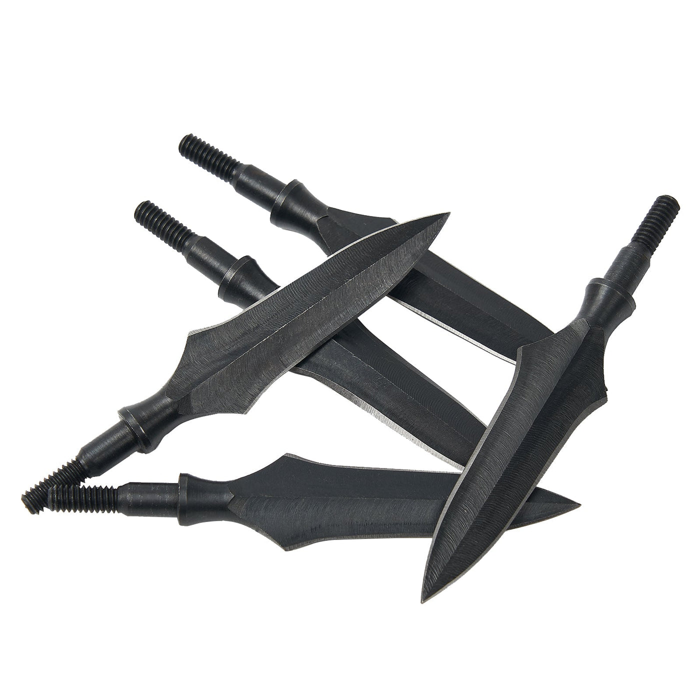 12x 175/200 Grain 2-blade Broadheads Halberd Arrowheads Black Archery Hunting Shooting