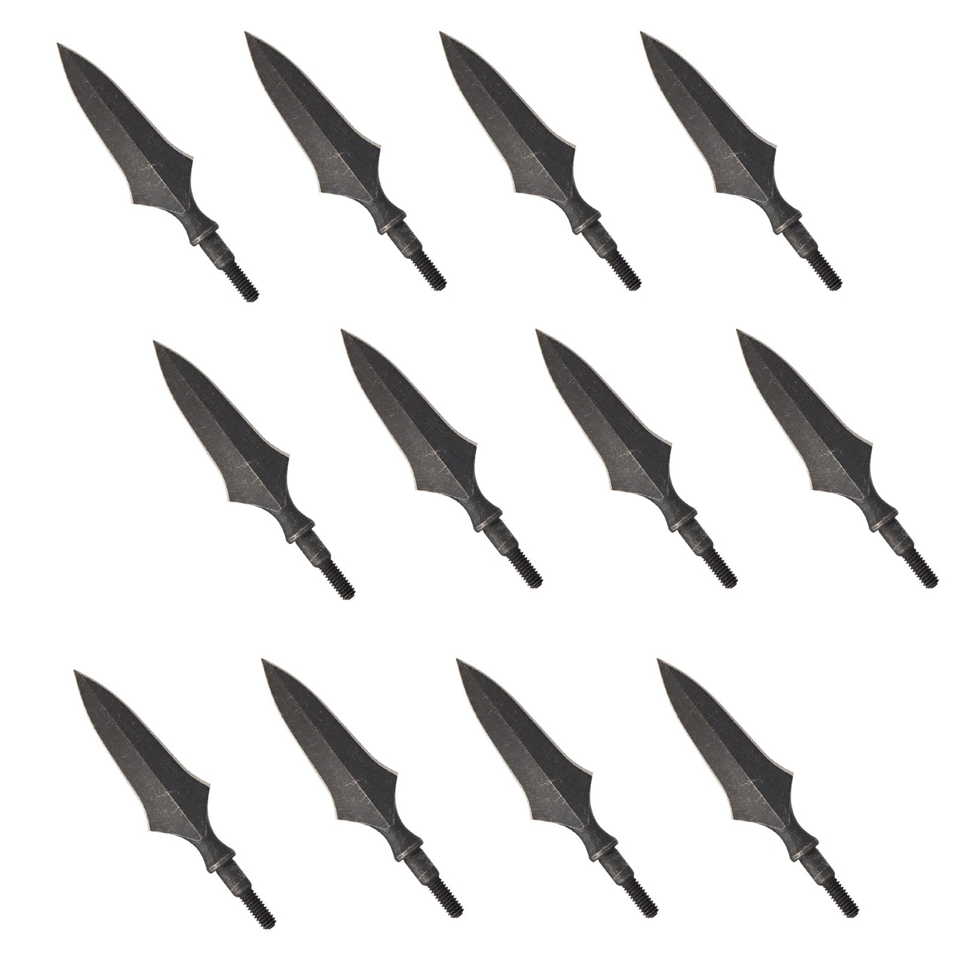 12x 175/200 Grain 2-blade Broadheads Halberd Arrowheads Black Archery Hunting Shooting