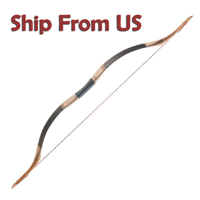 TopArchery 48"-54" Arch Moon Mongolian Recurve Horse Bow Wooden Handmade Hunting Practice Recreational Camping Hiking 30-50lbs