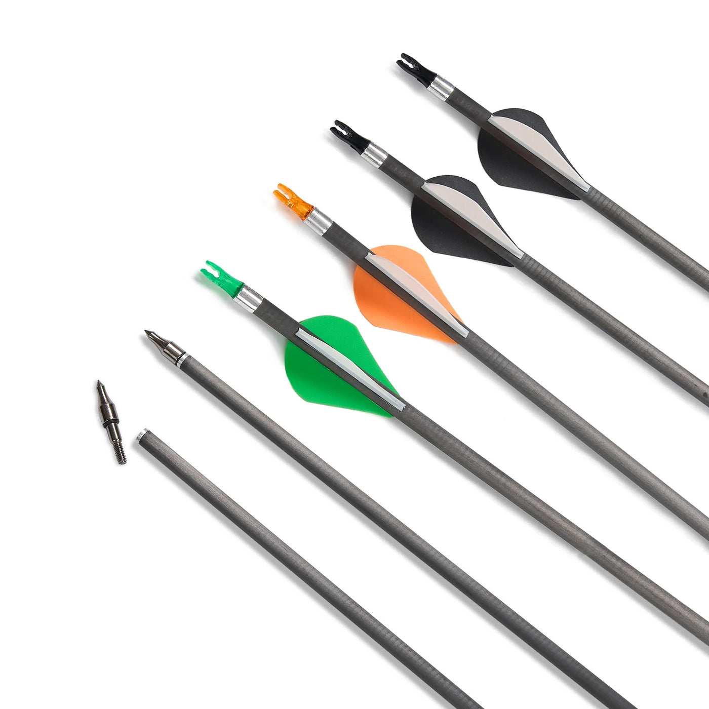 12x 31.5" Spine 400 Mixed Carbon Arrows ID 6.2mm Archery Hunting Shooting