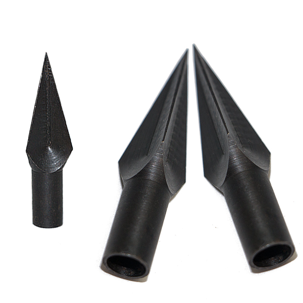 12x 178-grain 8mm Black Glue On Tapered Broadheads