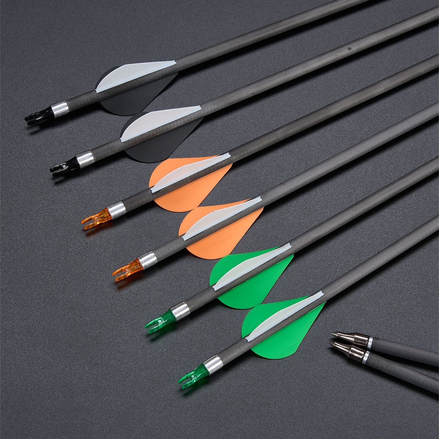 12x 31.5" Spine 400 Mixed Carbon Arrows ID 6.2mm Archery Hunting Shooting