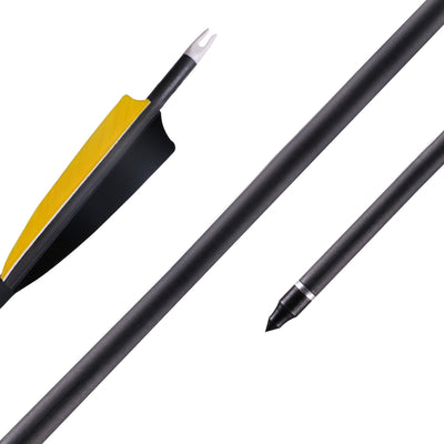 12x 33.5" OD 7.5mm ID 6.2mm Spine 400 Shield Turkey Feather Fletched Pure Carbon Archery Arrows