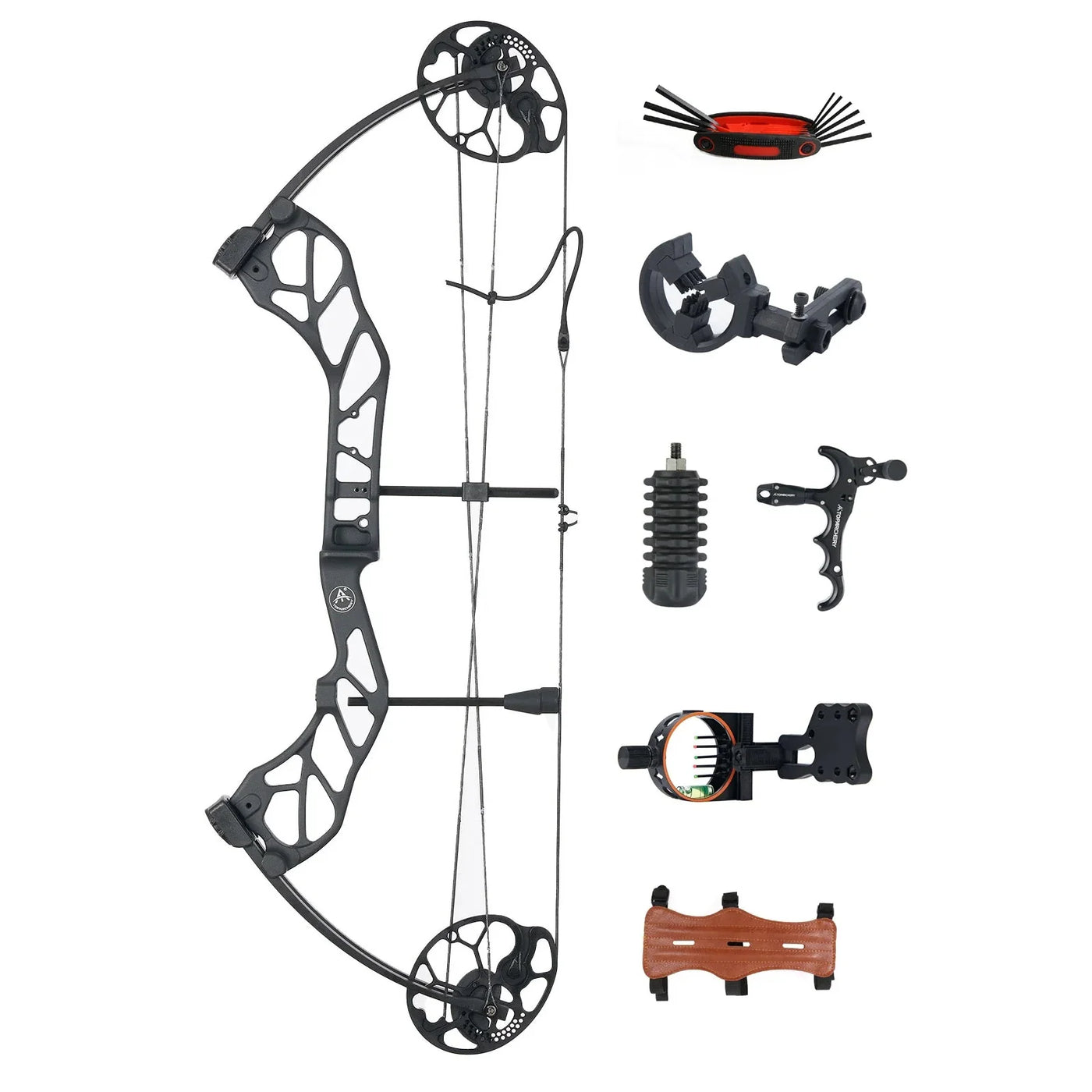 Archery 19-70lbs 31" Compound Bow RH For Adults Hunting Target Practice Black/Brown/Camouflage