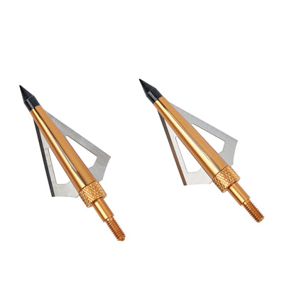 12x 125-grain Gold/Silver Screw-in Broadheads