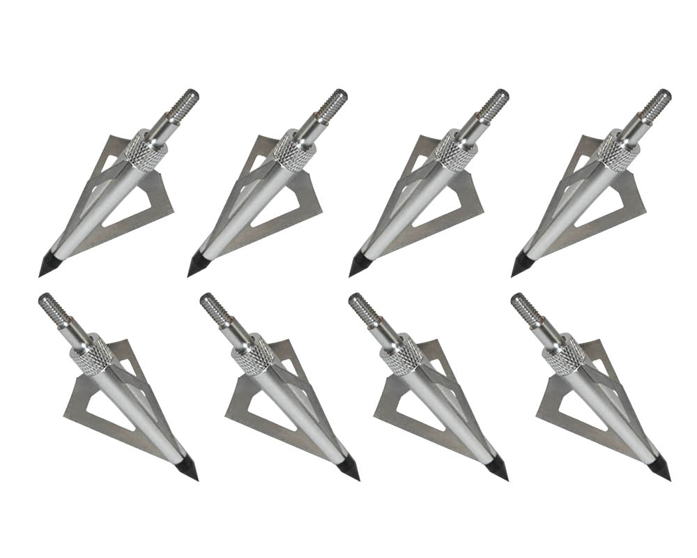 12x 125-grain Silver 3-blade Broadheads