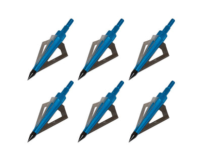 12x 125-grain Blue/Silver 3-blade Screw-In Broadheads