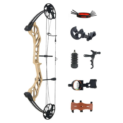 Archery 19-70lbs 31" Compound Bow RH For Adults Hunting Target Practice Black/Brown/Camouflage