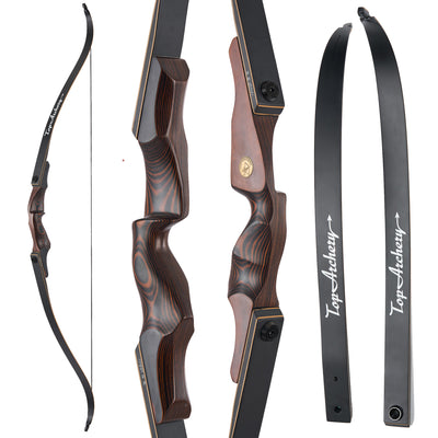 30-60lbs 60" Rebirth Wood Laminated Takedown Recurve Archery Bow Right Handed Hunting Target