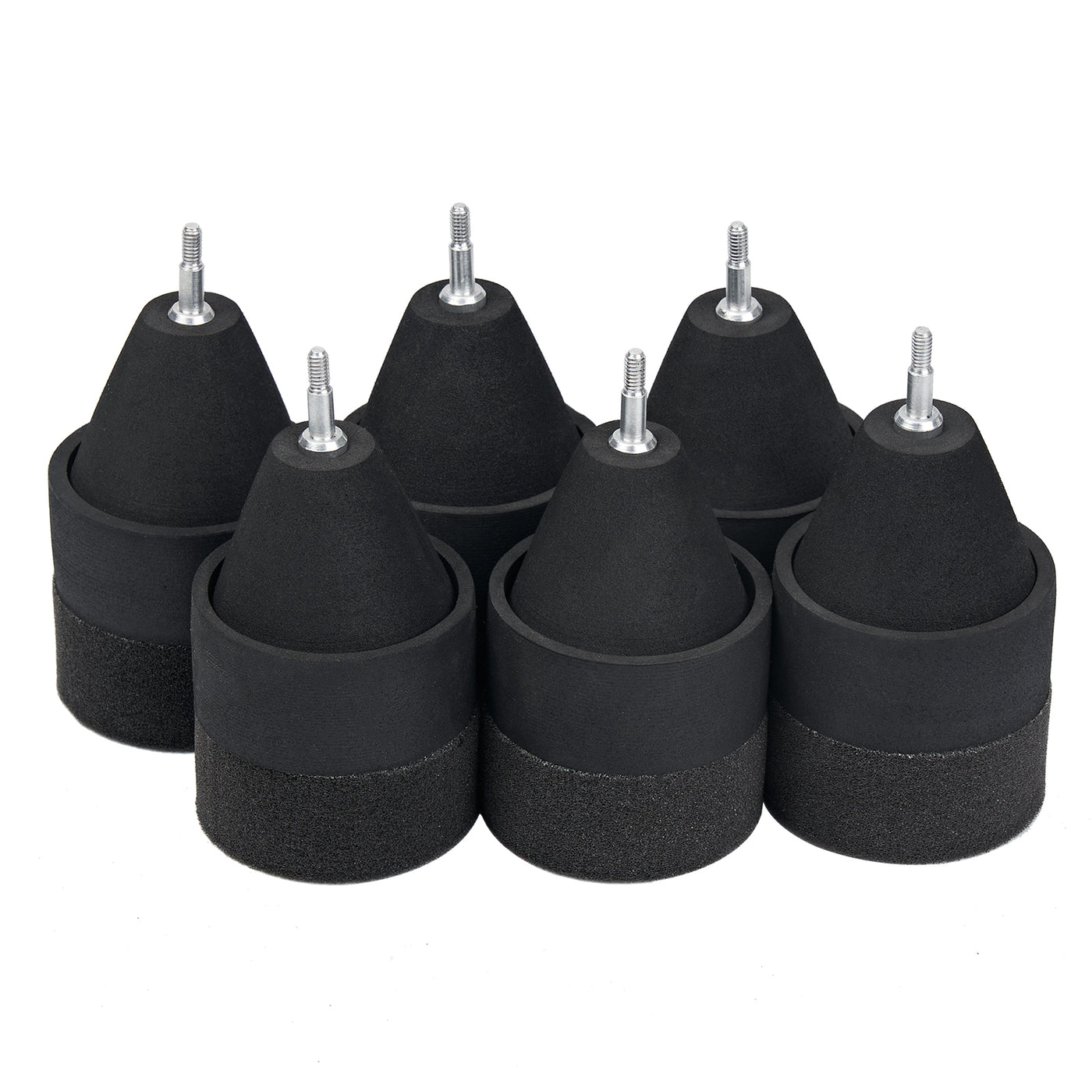 6x Black Sponge Foam Arrowheads