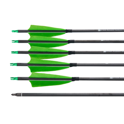 12x 31.5" ID 6.2mm Tilt Feather Pure Carbon Archery Arrows