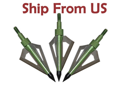 12x 100-grain Green/Silver Screw-in Broadheads