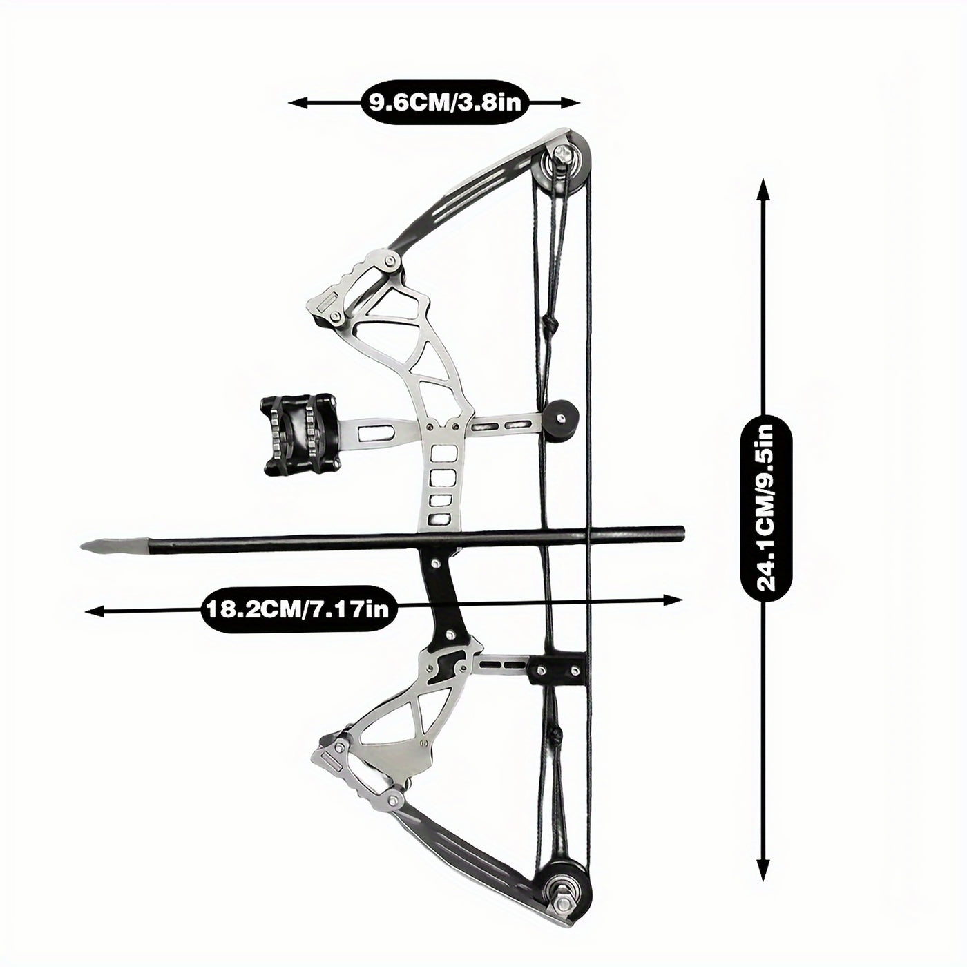 9.5 inch Mini Compound Bow Arrows Set Archery Right Hand Bow Entertainment Fun