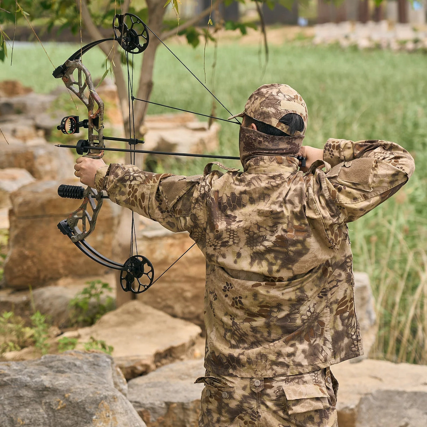 Archery 19-70lbs 31" Compound Bow RH For Adults Hunting Target Practice Black/Brown/Camouflage