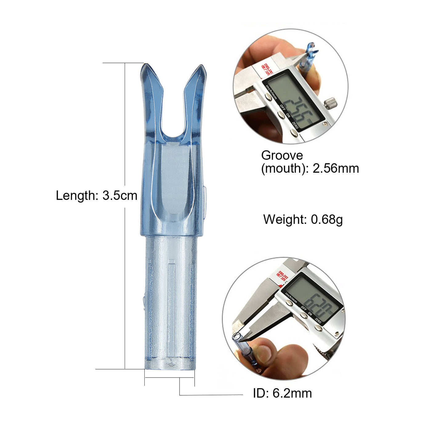 12x 6.2mm Press-in Nocks Fast Shooting