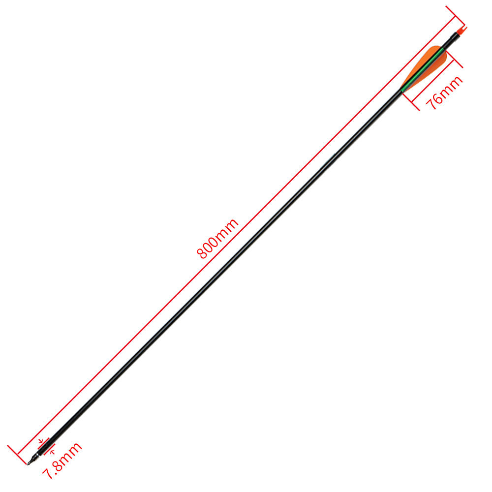 12x 31.5" OD 8mm ID 6mm Spine 1000 Fiberglass Archery Arrows Replaceable Tips