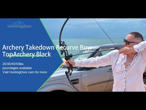 TopArchery 20/30/40/55lbs Black Takedown Archery Recurve Bow with Sight Arrow Rest Bowstring Stabilizer Finger Tab