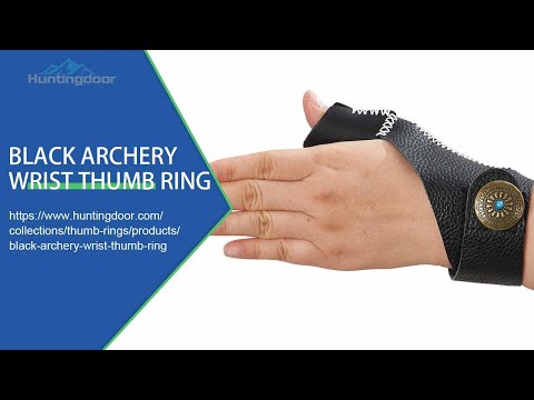 Black Archery Wrist Thumb Ring