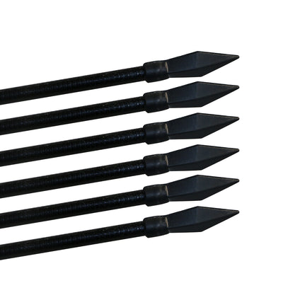 12x Black Rubber Blunt Tapered Arrowheads
