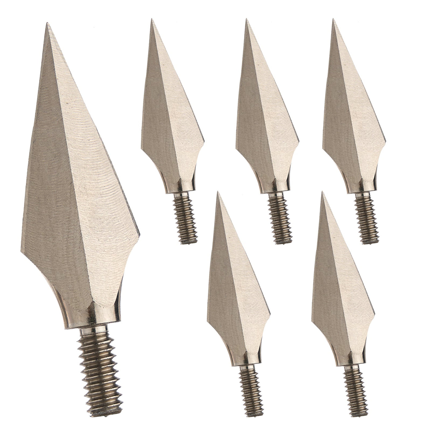 12x Sagittaria Cuneata Broadhead Arrowhead Screw-in Replacement for Archeery 6.5" Crossbow bolts Silver Hunting Target