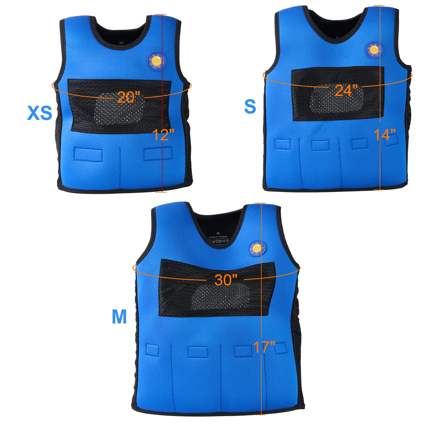 ES/S/M Weighted Compression Vest for Kids Children with Sensory Issues Autism ADHD Adjustable Includes 6 Removable Weights