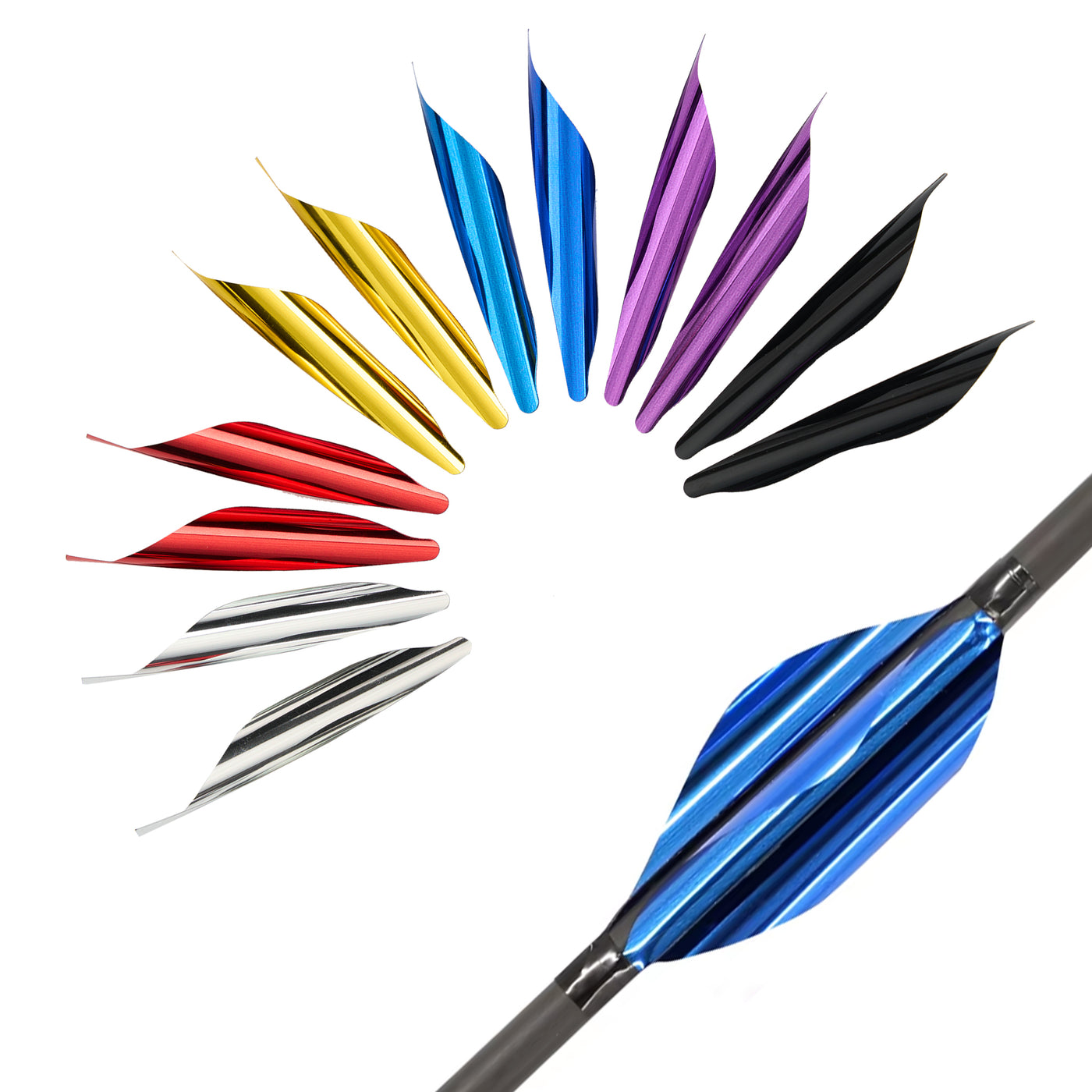 50x Spin-Wing Vanes 1.8 inch Spiral Archery Feather Fletching