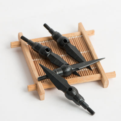 6x 235-grain Carbon Steel Whistle Tapered Arrowheads