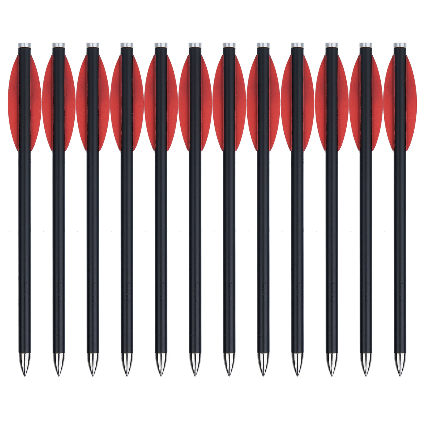 12x 6.5" Carbon Crossbow Bolts 50-80lbs Pistol Archery Shooting Steel Tips Red Vaned